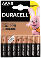 Элемент питания Duracell Basic LR03/MN2400 1.5v AAA 8 штук/уп батарейка щелочная (алкалиновая)