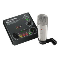 BEHRINGER VOICE STUDIO - комплект для звукозаписи, ламповый предусилитель MIC500USB,конденсаторный м