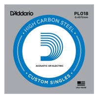 D'ADDARIO PL018 - струна для акустической и электрогитары, без обмотки, толщина ,018