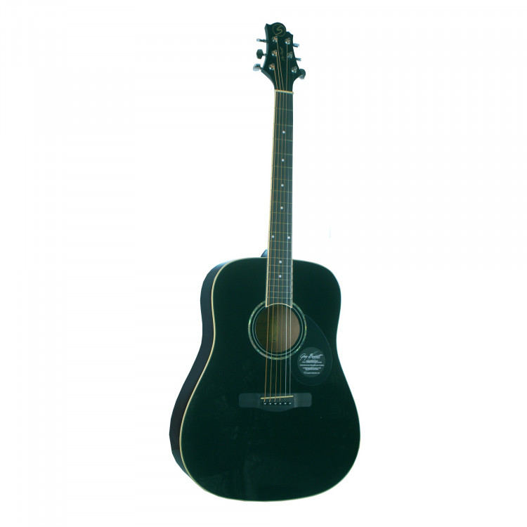 GREG BENNETT GD100S/BK - акустическая гитара, дредноут, ель, цвет черный