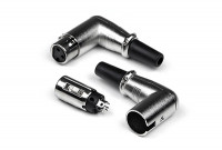 INVOTONE XLR3F200C - разъём XLR 3Р, угловой,  кабельный, мама, корпус металл/ пластик
