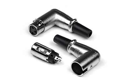 INVOTONE XLR3F200C - разъём XLR 3Р, угловой,  кабельный, мама, корпус металл/ пластик