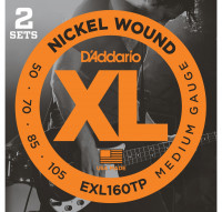 D'ADDARIO EXL160TP - струны для БАС-гитары, Red Long, 050-105, 2 комплекта