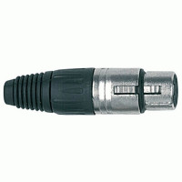 PROEL XLR3FV - разъем XLR 3Р, мама, кабельный,  корпус металл / пластик