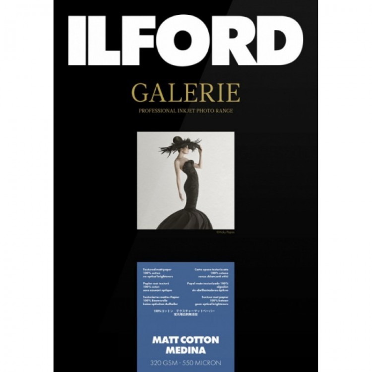 Фотобумага ILFORD Galerie Matt Cotton Medina , текстурная матоваяпигментныехлопковая320гсмA3 - 297mm