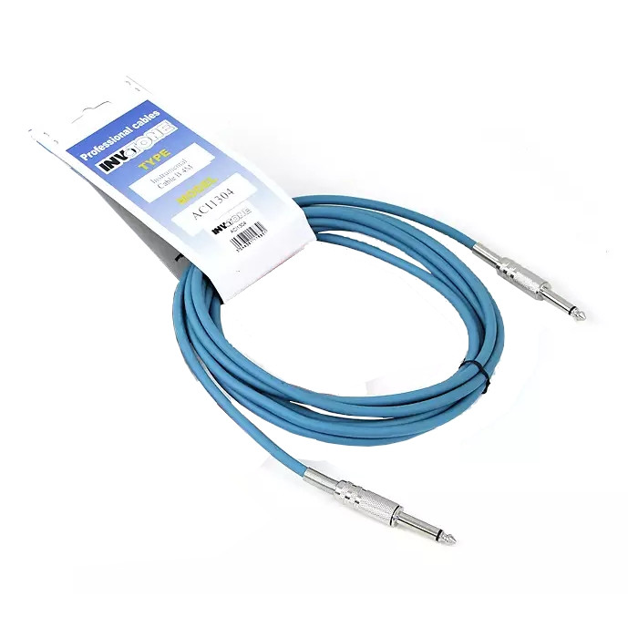 INVOTONE ACI1302/B - инструментальный кабель,6,3 джек моно <-> 6,3 джек моно, длина 2 м (синий)