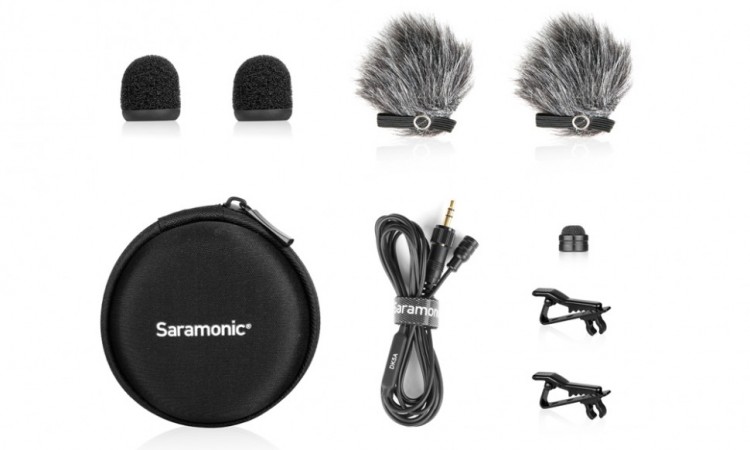 Нагрудный влагозащитный микрофон Saramonic DK5C с разъемом 4-Pin для радиосистем Audio-Technica