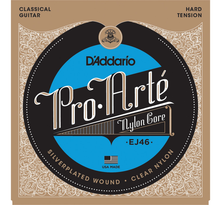 D'ADDARIO EJ46 - струны для классической гитары, серебро (Silver), Hard Tension