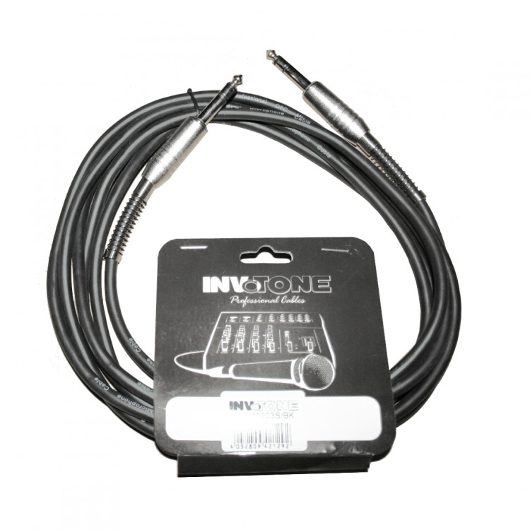 INVOTONE ACM1210S/BK - аудио кабель, 6,3 джек стерео <-> 6,3 джек стерео, длина 10 м