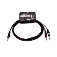 INVOTONE INSC500 - инсертный кабель, 2х6.3 джек моно <-> 6.3 джек стерео, длина - 5м