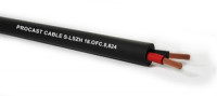 PROCAST cable S-LSZH 18.OFC.0,824  профессиональный инсталляционный LSZH (безгалогеновый) спикерный (акустический) кабель, 18AWG (2x0,824mm2), красно-черный бухта 100 метров
