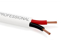 PROCAST cable SJW 17.OFC.1,045 профессиональный инсталляционный круглый всепогодный спикерный кабель, 17AWG(2x1,045mm2), доп.PVC изоляция, белый, 52/0,16mm OFC (99,97%), бухта 100m