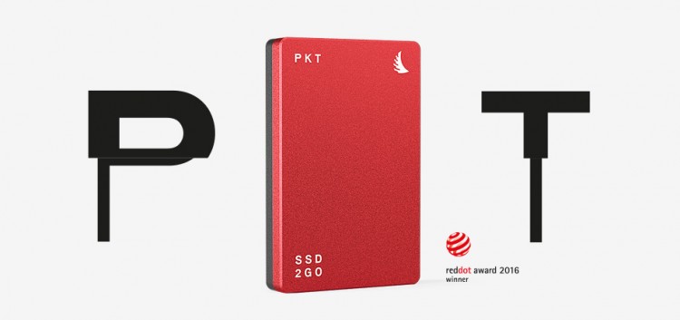 Внешний SSD диск Angelbird SSD2GO PKT MK2 1TB Red, интерфейс USB-C (красный)