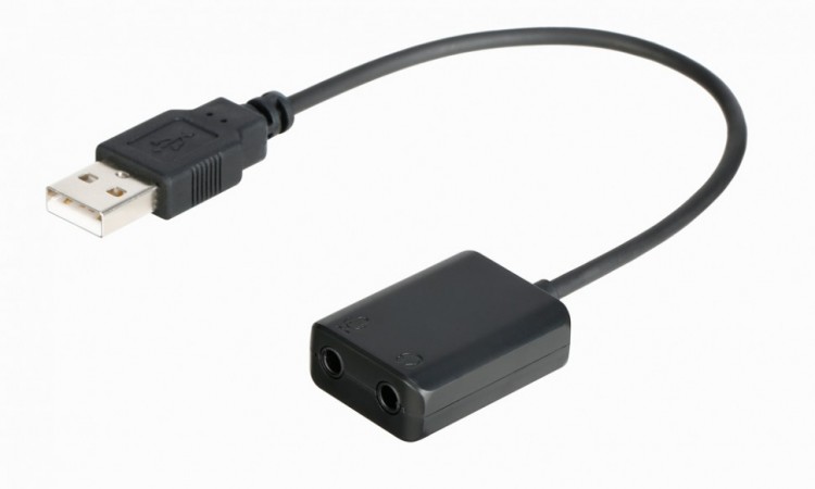 USB кабель Saramonic EA2L с 2мя выходами 3.5мм TRS для микрофона и наушников длина 15см