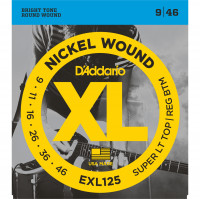 D'ADDARIO EXL125 - струны для  электрогитары, Super Light/Regular, никель, 9-46