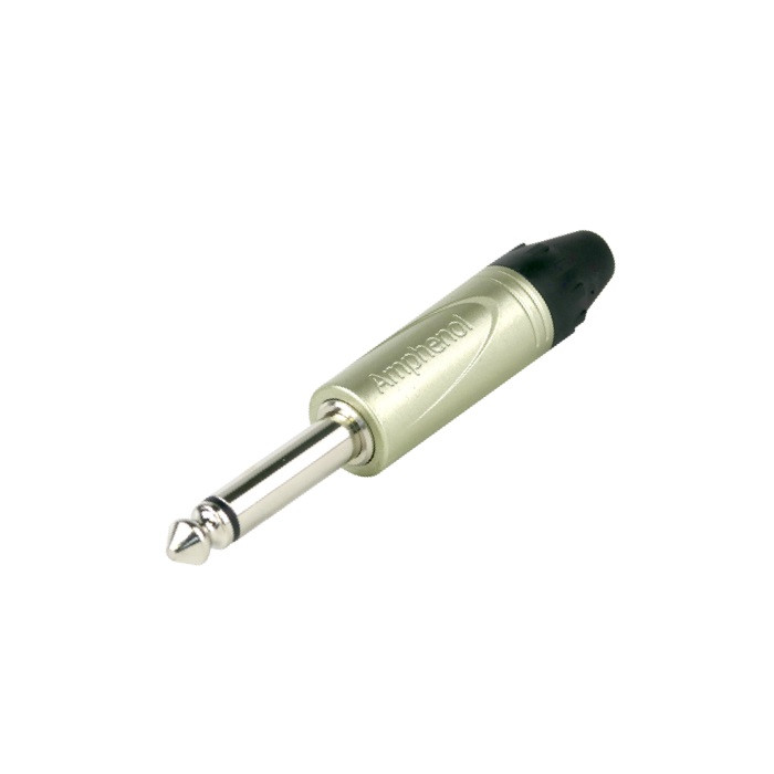 AMPHENOL QM2P - джек моно, кабельный, 6.3 мм,  цвет никель, колпачок из термопластика