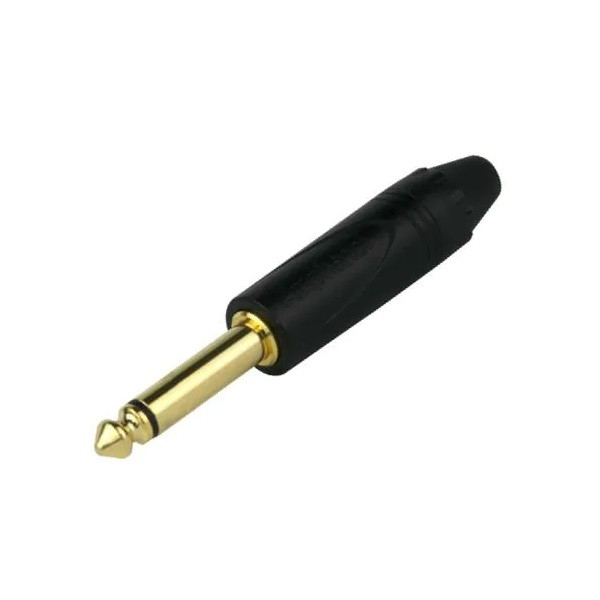 AMPHENOL QM2PB-AU - джек моно, кабельный, 6.3 мм,  цвет черый, колпачок из термопластика,покрытие ко