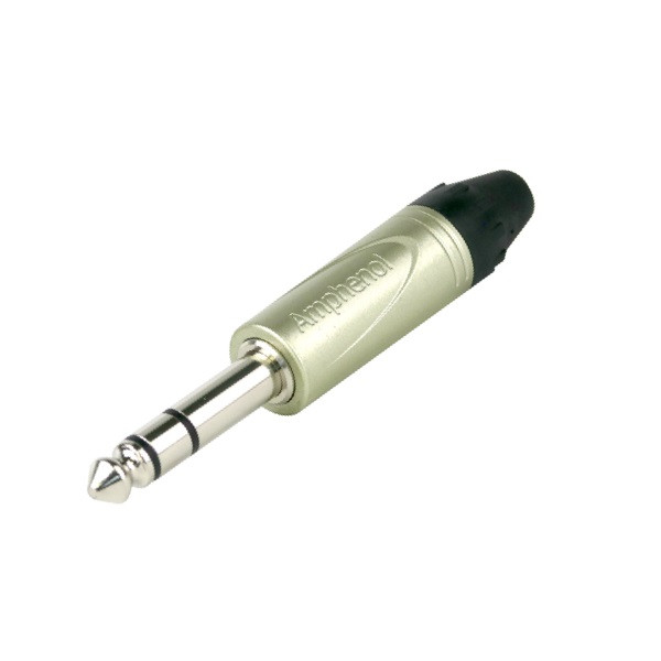 AMPHENOL QS3P - джек стерео, кабельный, 6.3 мм,  цвет никель, колпачок из термопластика