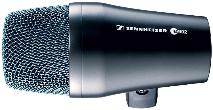 SENNHEISER E 902 - динамический микрофон для  бас-бараб., бас-гитар. комб., контраб, 20 - 18000 Гц,