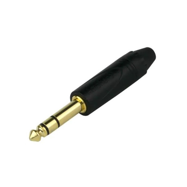 AMPHENOL QS3PB-AU - джек стерео, кабельный, 6.3 мм,  цвет черный, колпачок из термопластика, покрыти