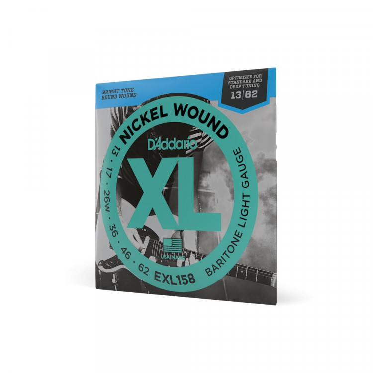 D'ADDARIO EXL158 - струны для электрогитары-баритон, 13-62, никель