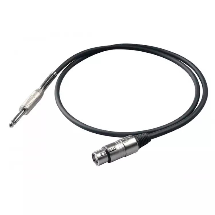 PROEL BULK200LU5 - инструментальный кабель,6.3 джек моно  <-> XLR (мама), длина - 5 м