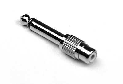 INVOTONE AD160 - переходник  RCA <> джек 6,35 мм моно, корпус металл