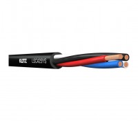 Спикерный кабель KLOTZ LSC425YS (LSCF425SW) 4х2,5мм², вн.диам.10мм, гибкий, PVC, черный, катушка 100 м