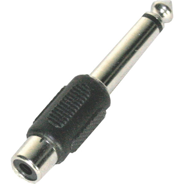 INVOTONE AD210 - переходник RCA мама <>6.35мм моно джек папа,  корпус пластик