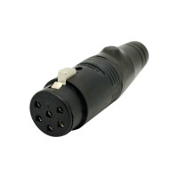 AMPHENOL AP-6-11 - разъем кабельный  6 контактов "мама ",  корпус - пластик, черный