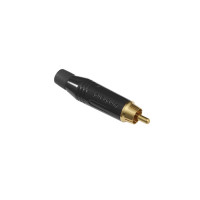AMPHENOL ACPR-BLK - разъем кабельный, RCA, цвет черный, покрытие контактов золото