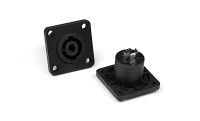 INVOTONE SPK4MQ - разъем Speaker Connector блочный,  4pin, мама, квадратный фланец, корпус пластик