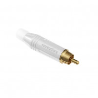 AMPHENOL ACPR-WHT - разъем кабельный, RCA, цвет белый, покрытие контактов золото