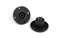 INVOTONE SPK4MR - разъем Speaker Connector блочный,  4pin, мама, круглый фланец, корпус пластик