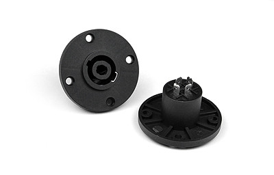 INVOTONE SPK4MR - разъем Speaker Connector блочный,  4pin, мама, круглый фланец, корпус пластик