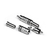 INVOTONE RCA100M/BK - тюльпан кабельный, RCA, корпус металл, цвет черный