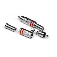 INVOTONE RCA100M/RD - тюльпан кабельный, RCA, корпус металл, цвет красный