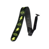 PERRI'S P25ACDC-1020 AC/DC - кожаный ремень (2,5") для гитары, (AC/DC)