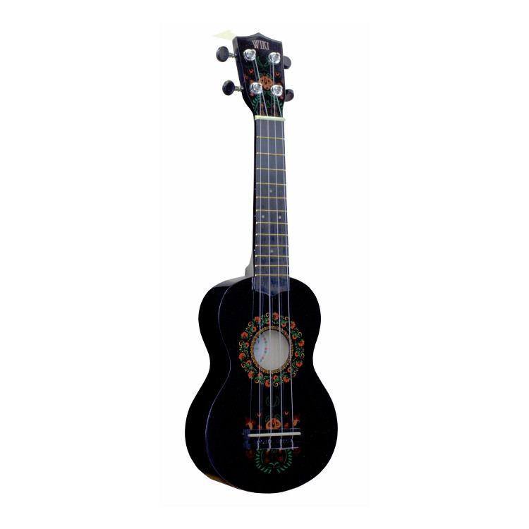 WIKI UK/HOHLOMA - гитара укулеле, сопрано, липа, рисунок "ХОХЛОМА", чехол в комплекте.