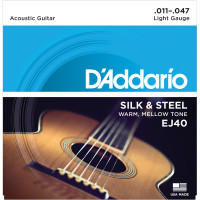 D'ADDARIO EJ40 - струны для акустической гитары, шёлк/сталь 11-47