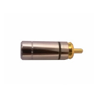 INVOTONE RCA500M/BK - тюльпан кабельный, RCA, "золото",  корпус металл, цвет черный