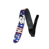 PERRI'S P25BB-1052 BETTY BOOP - кожаный ремень (2,5") для гитары, (BETTY BOOP)