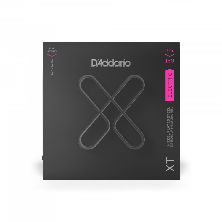 D'ADDARIO XTB45130 - струны для БАС-гитары, 5 струн, никелированные, 45-130, с покрытием