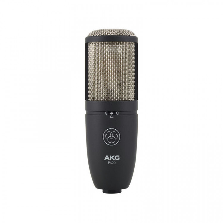AKG P420 - микрофон конденсаторный, 3 диаграммы напр.,  20-20000Гц, в комплекте "паук" , КЕЙС