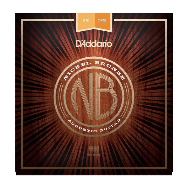 D'ADDARIO NB1256 - струны для акустической гитары, Light Top/Med Bottom, 12-56