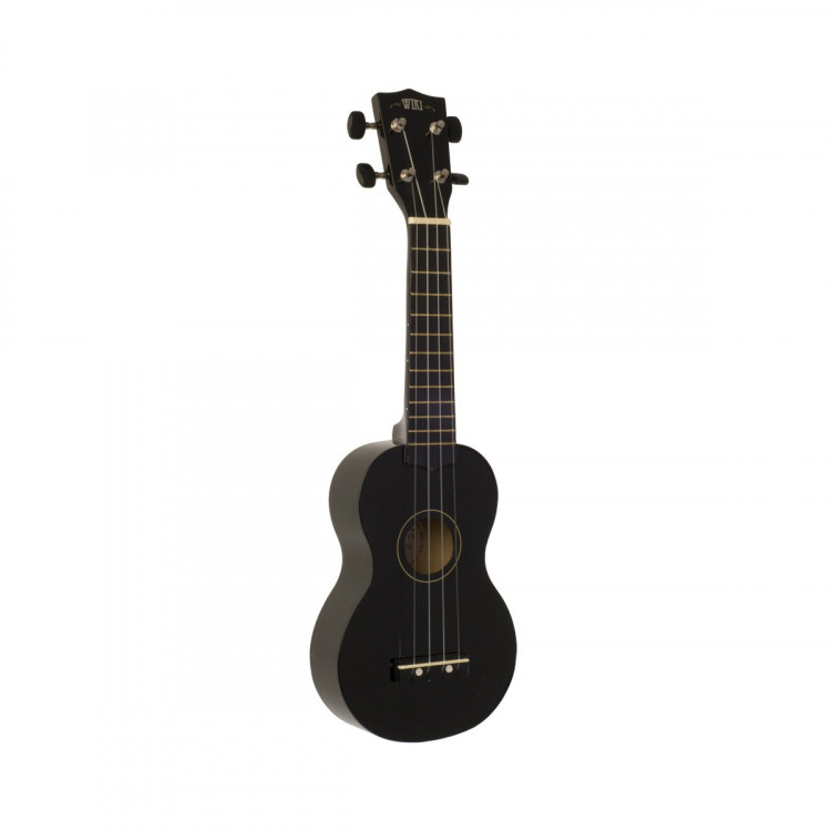 WIKI UK10G/BK - гитара укулеле сопрано, клен, цвет черный глянец, чехол в комплекте