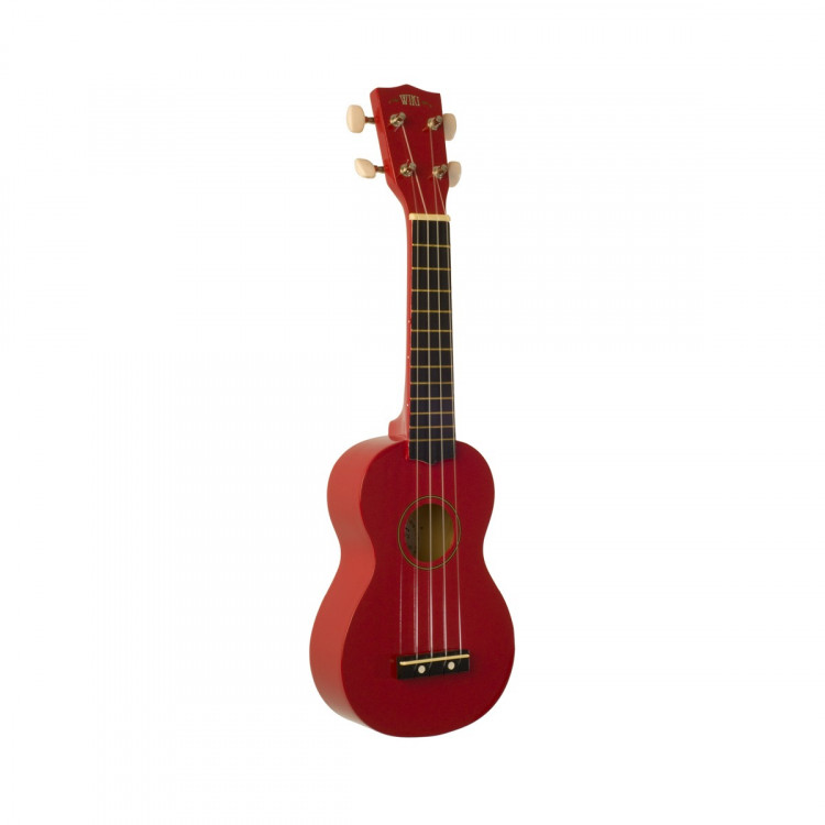 WIKI UK10G/RD - гитара укулеле сопрано, клен, цвет - красный глянец,чехол в комплекте